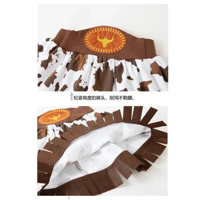 Ensemble de costume de cow-boy pour filles, tenue de déguisement sur le thème western avec veste, ju