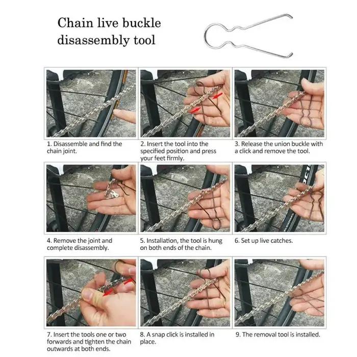 5 paires de connecteurs à maillons rapides pour chaîne de vélo, ensemble de verrouillage, chaîne d'a