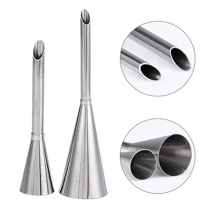 Buses de crème bouffantes en acier inoxydable, 1/4 pièces, pointe de tuyauterie de glaçage pour gâte