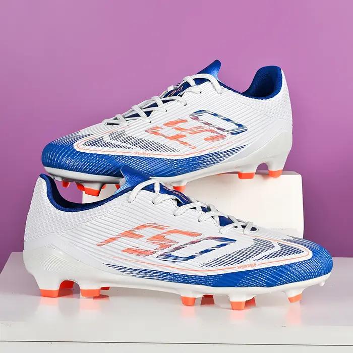 Chaussures de football professionnelles respirantes FG/AG à crampons longs, chaussures de sport univ