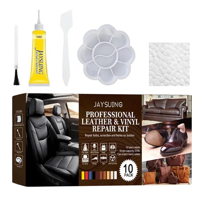 Kit de réparation de siège en cuir, kit de réparation de vinyle et de cuir, kit de réparation de vin