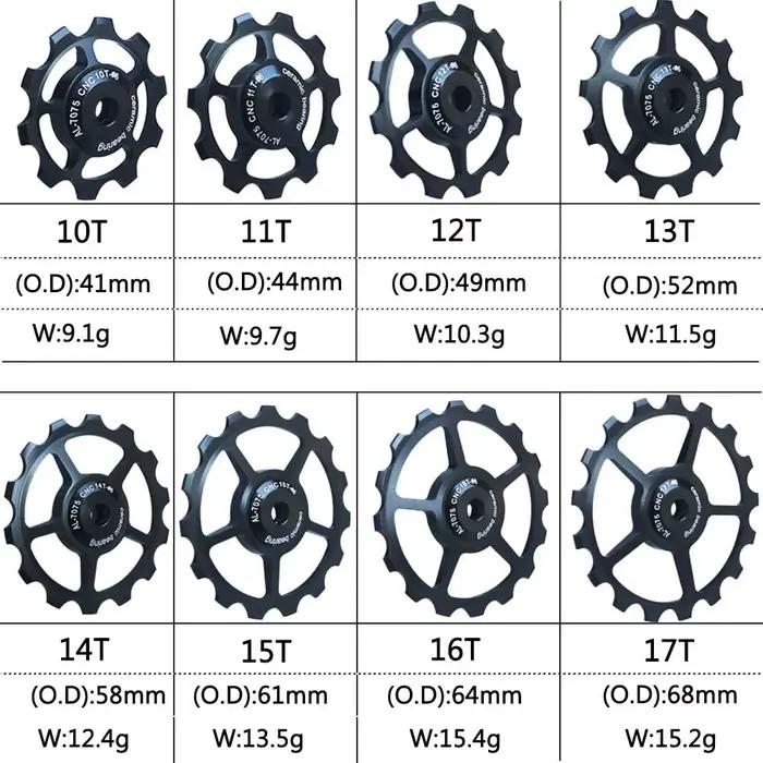 10T 11T 12T 13T 14T 15T 16T 17T vtt vélo de route dérailleur arrière poulie rouleau roulement en cér