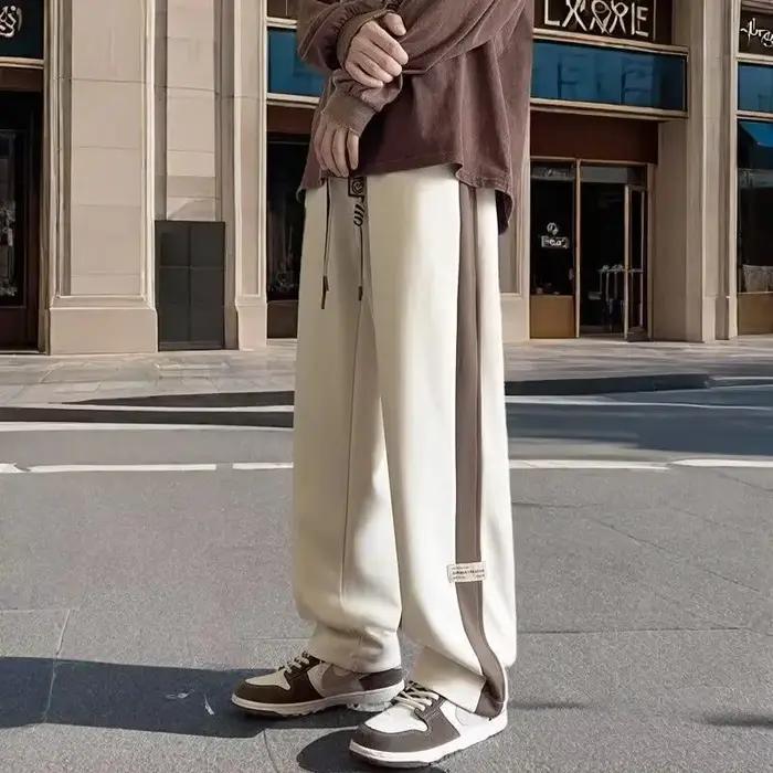 Pantalon hygiénique, pantalon de sport à blocs de couleur, saison adolescente paresseuse, pantalon g