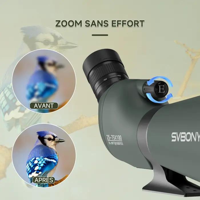 Lunette de repérage Svbony SV28A pour tir à l'arc observation de la faune aventures en plein air occasions spéciales