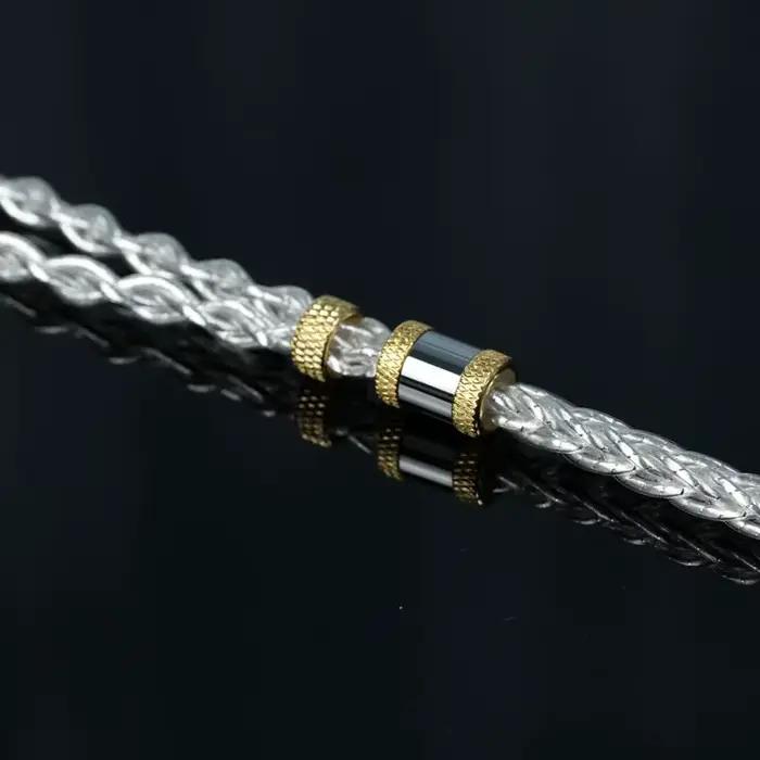 XINHS-Câble de mise à niveau pour écouteurs, plaqué argent, palladium, haute pureté, 8 brins, S06