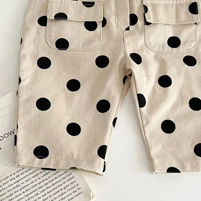 Barboteuse pour nouveau-né fille, barboteuse sans manches à pois ronds, une pièce, vêtements à la mo