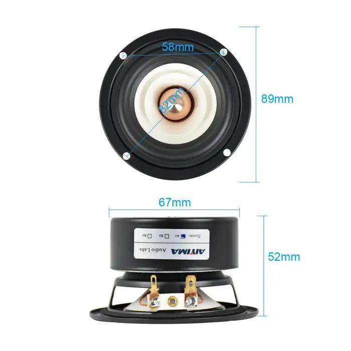 AIYIMA 2 pièces, haut-parleurs pleine gamme de 3 pouces, 4 8 ohms, 15 W, haut-parleur de basse et de