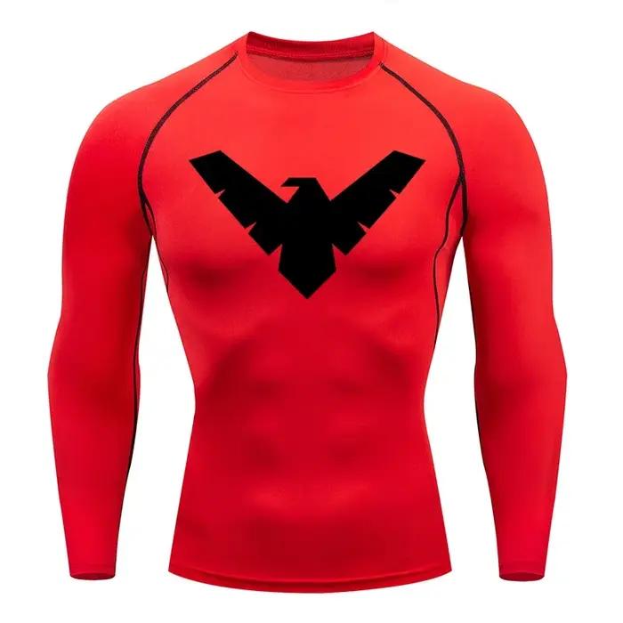 Chemise de Compression d'été à manches courtes pour hommes, haut de sport, t-shirt de course, séchag