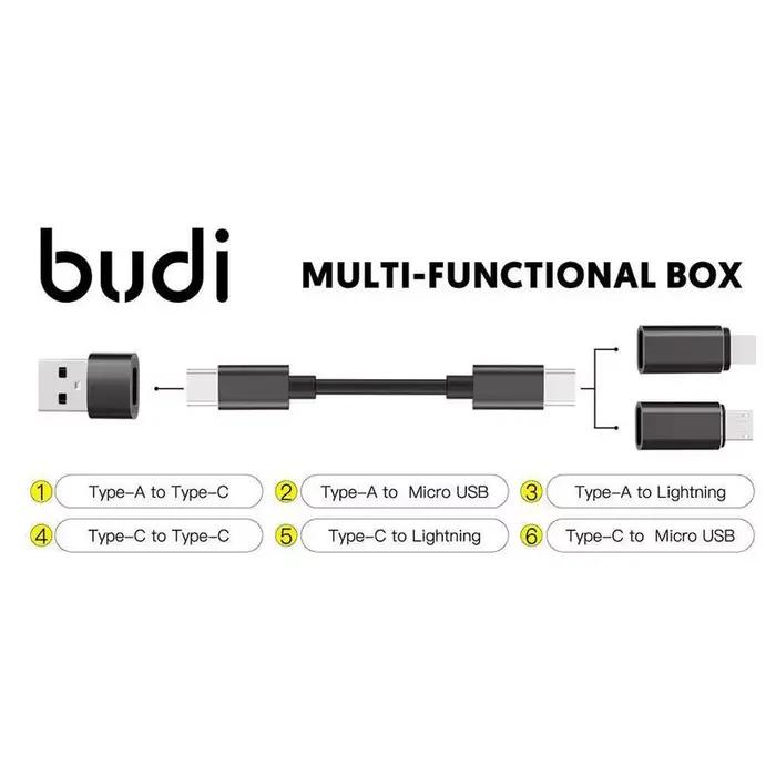 BUDI – adaptateur intelligent multifonction, carte de stockage de données, types de câble TF, boîte