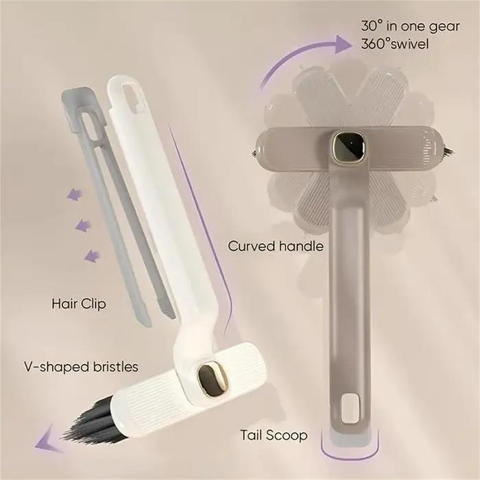 Brosse de nettoyage de crevasses rotative multifonction à main 360 ° Outil de nettoyage de coins r