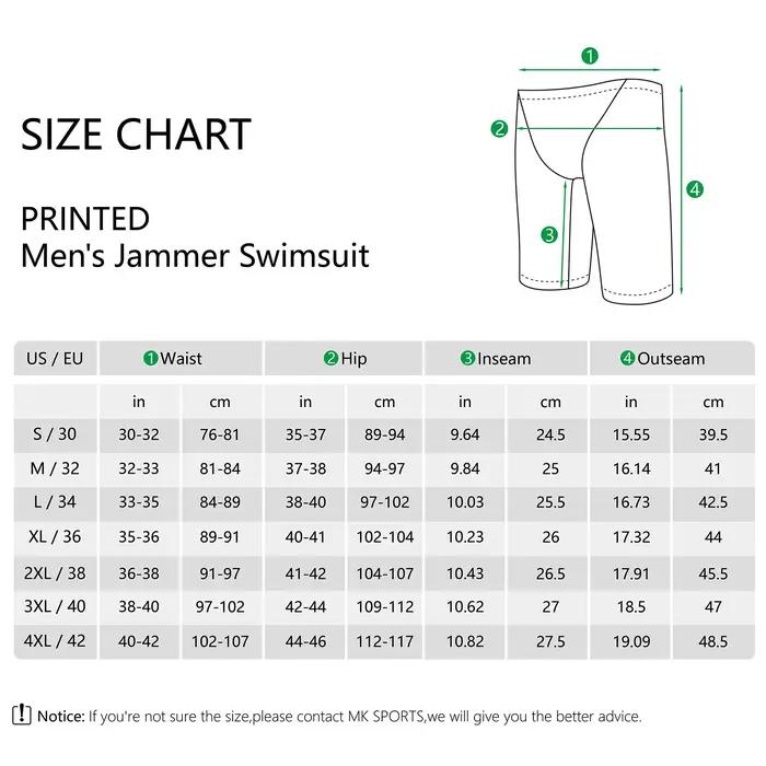 MY KILOMETRE Jammer de maillot de bain pour homme Maillot de bain d'entraînement athlétique Enduranc