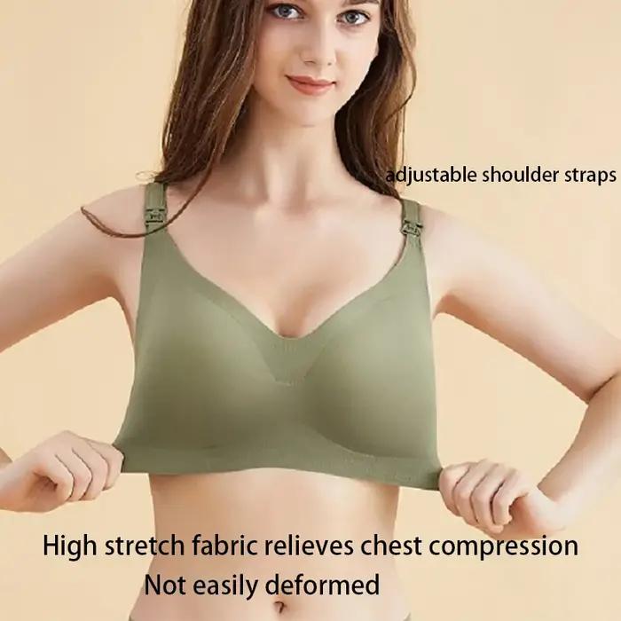 Soutien-gorge d'allaitement Ultra fin pour femmes, coupe Laser, rembourré et amovible, grande taille