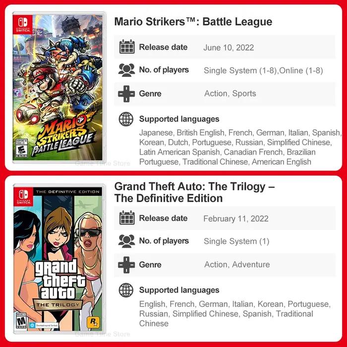 Jeux les plus vendus au Mexique Jeux Nintendo Switch Pokemon Legends ZA Super Mario Galaxy 1+2 GTA S