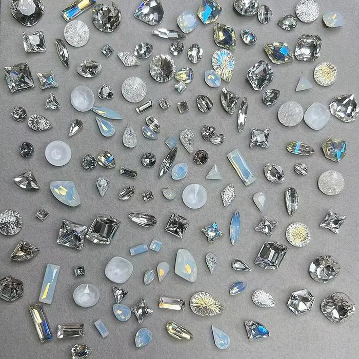 Strass scintillants multi-formes pour Nail Art, verre brillant de qualité, pierres précieuses pour N