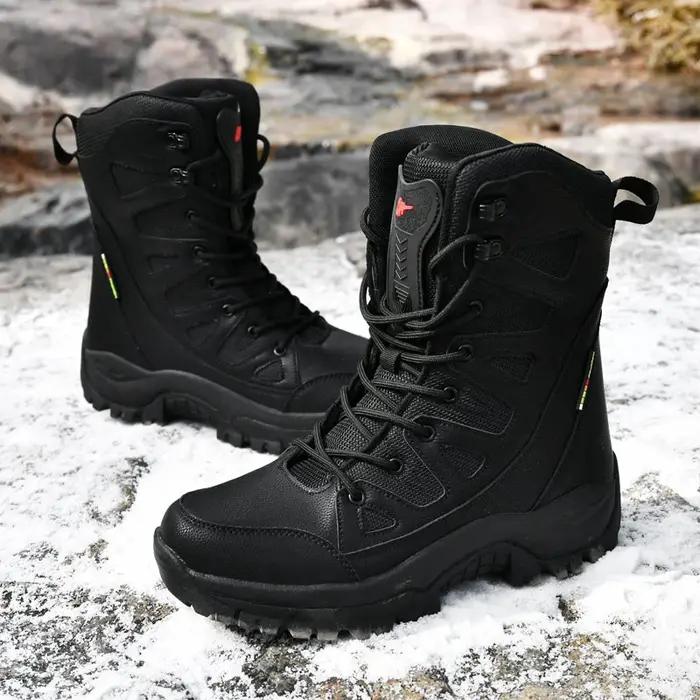 Bottes randonnée femme haut de gamme cuir doublure polaire hiver trekking montagne camping