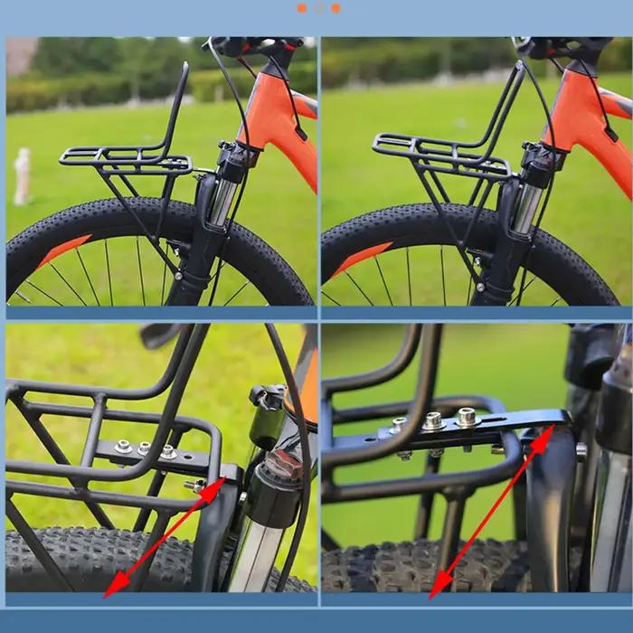 Porte-bagages avant de vélo en alliage d'aluminium pour VTT et vélo de route support de transport bagages pique-niques confort sécurité randonnée voyage