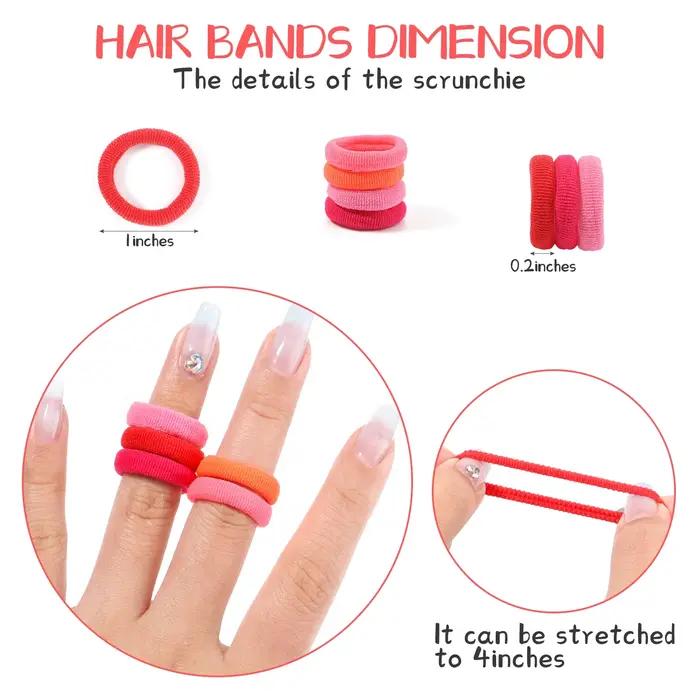 Scrunchies Elastiques Colorés pour Fillettes Accessoires de Cheveux Durables Occasions Spéciales École Familiale