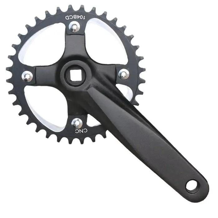 104BCD – pignon de manivelle de vélo, 152/165/170mm, pour vtt, trou carré, 30T 32T 34T 36T 38T, plat