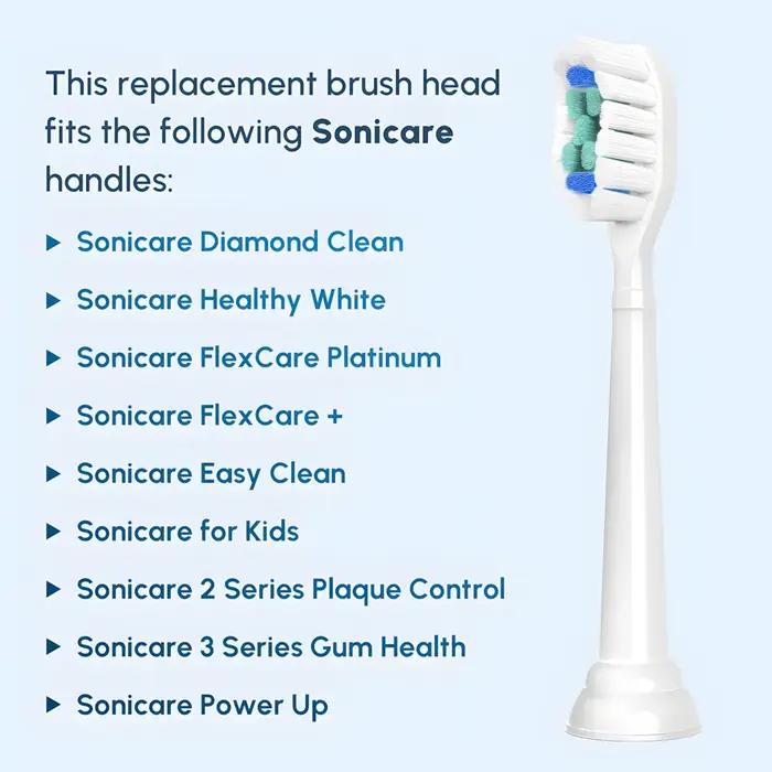 Têtes de brosse à dents de rechange compatibles avec la tête de brosse à dents électrique Philips So