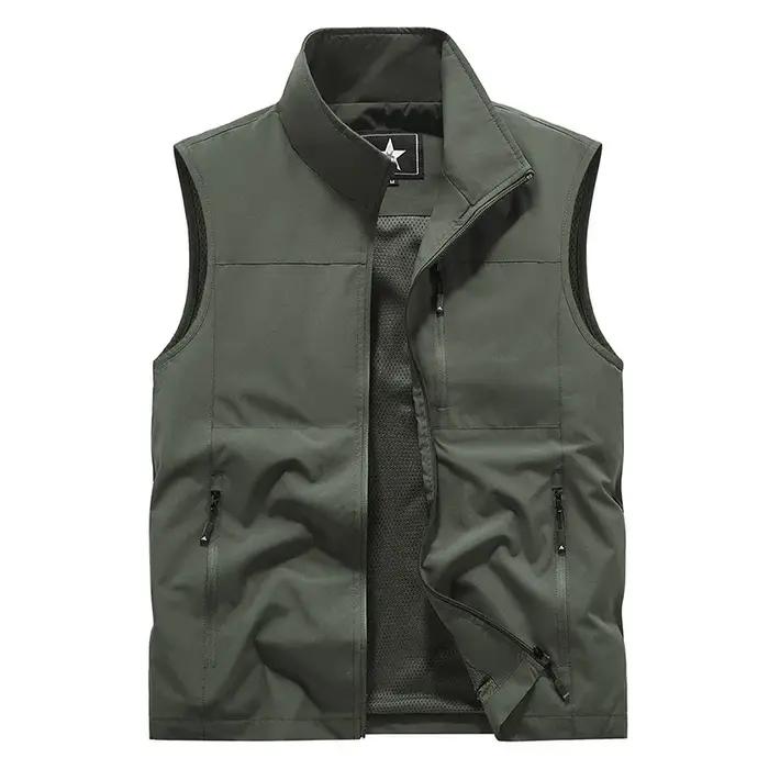 FGKKS 2024 gilet décontracté en plein air pour hommes grande poche manteau de mode conception de hau