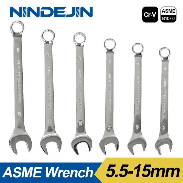 NINDEJIN 1pc clé à fourche outil 5.5 6 7 8 9 10 11 12 13 14 15mm clé combinée clé hexagonale pour éc