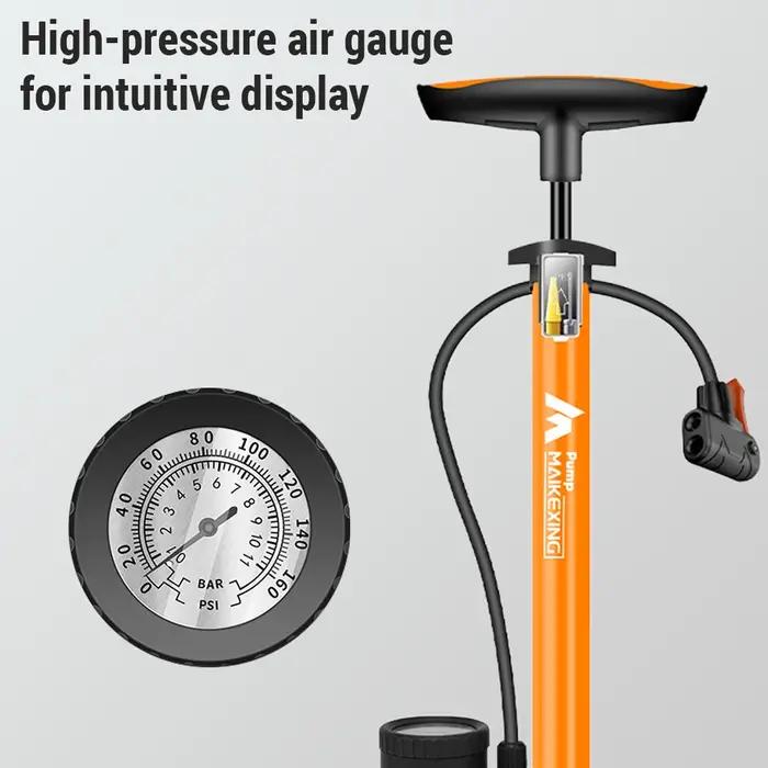 Pompe à air avec manomètre haute pression pour vélos et voitures bus 3 en 1 gonflage facile sécurisé conduite confortable et sûre