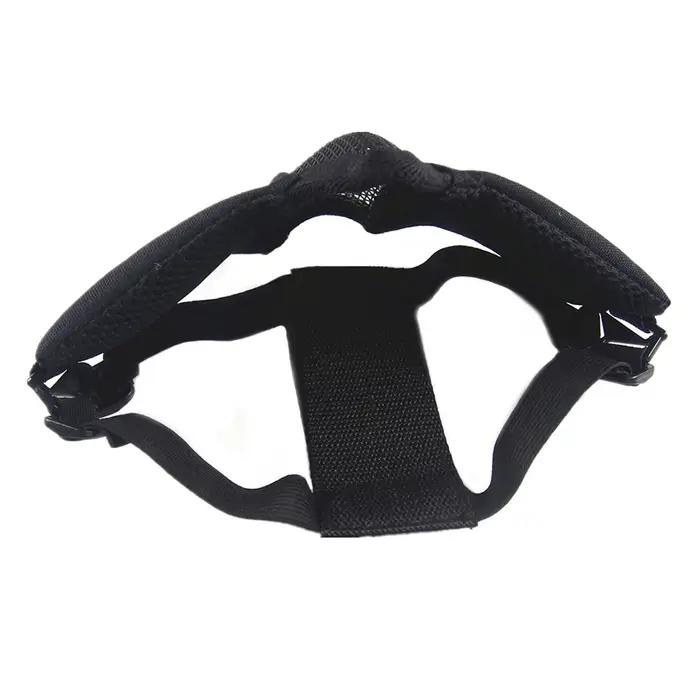 Masque tactique demi-visage Airsoft pliable en maille métallique, Double ruban réglable CS Wargame c