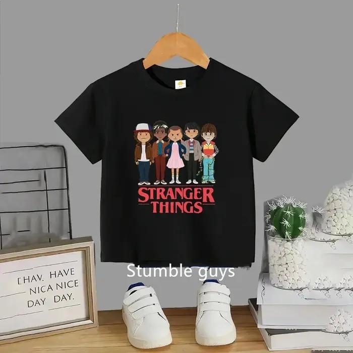 T-shirt d'été 2026 pour enfants, vêtements de voyage, Stranger Things, vêtements pour garçons, t-shi