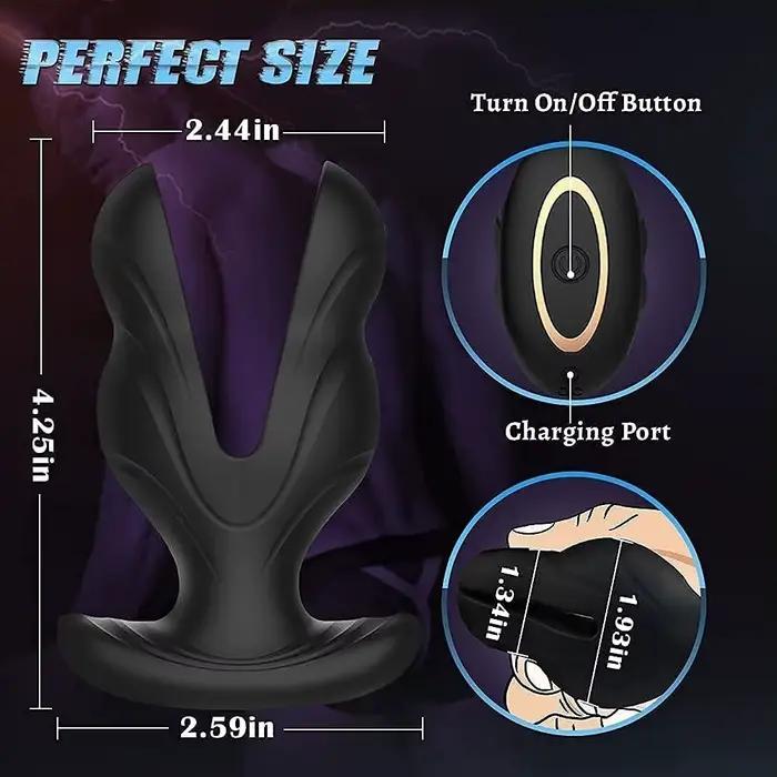 Vibromasseur anal à décharge électrique pour hommes, télécommande sans fil, plug anal vibrant, masse