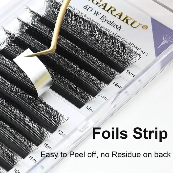 NAGARAKU 6D W forme floraison automatique Bloom ventilateurs préfabriqués Extensions de cils lumière