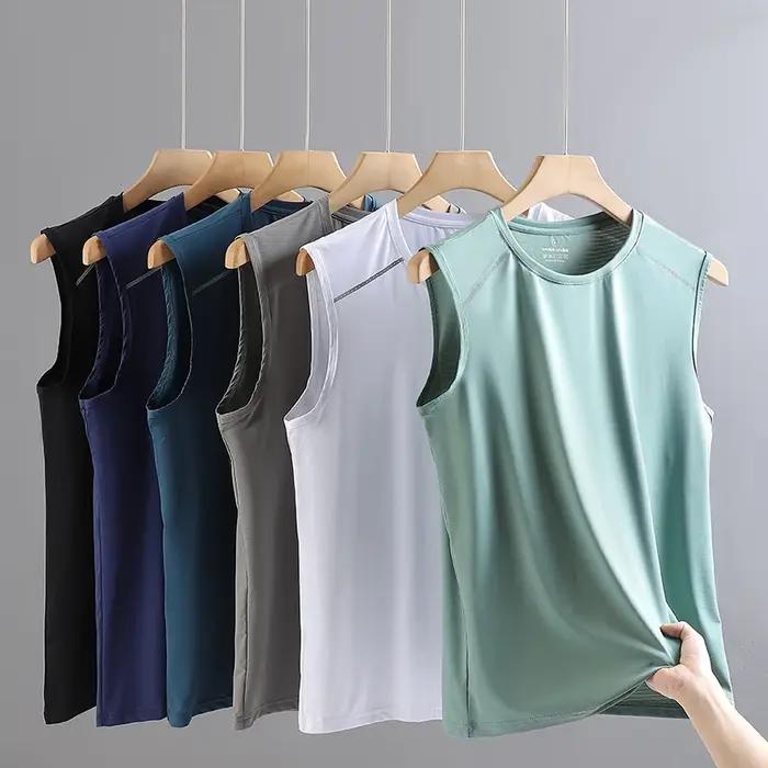 T-shirt d'été Ice inj pour homme, haut doux et confortable, respirant et absorbant la transpiration,