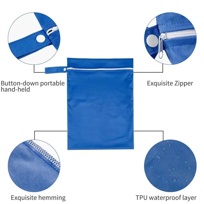 BIAI PUL – sac humide imperméable de couleur unie, sac à couches réutilisable, sac de rangement de s