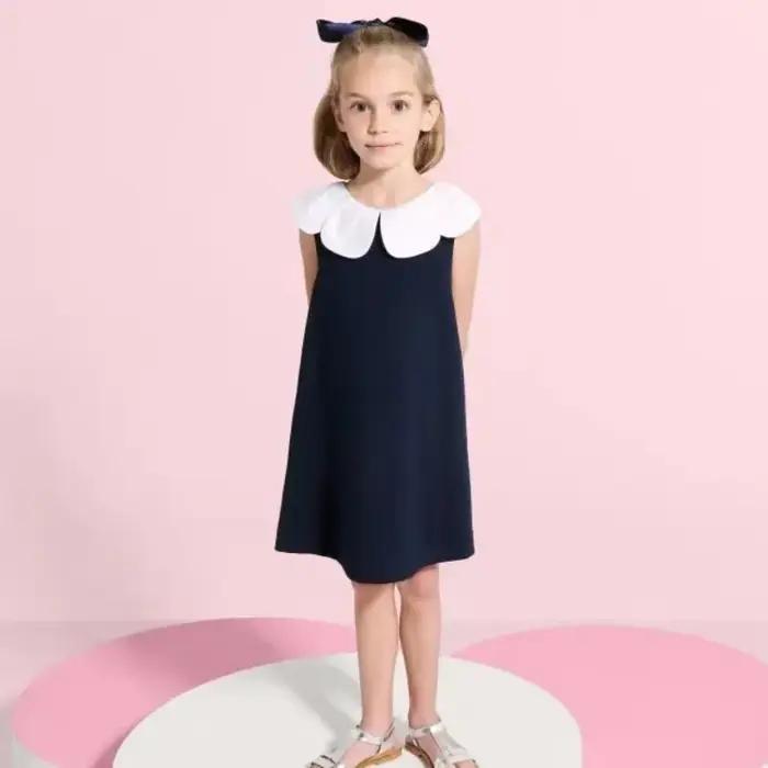 Robe de princesse à col claudine pour bébé fille, vêtements de fête d'anniversaire pour enfant en ba