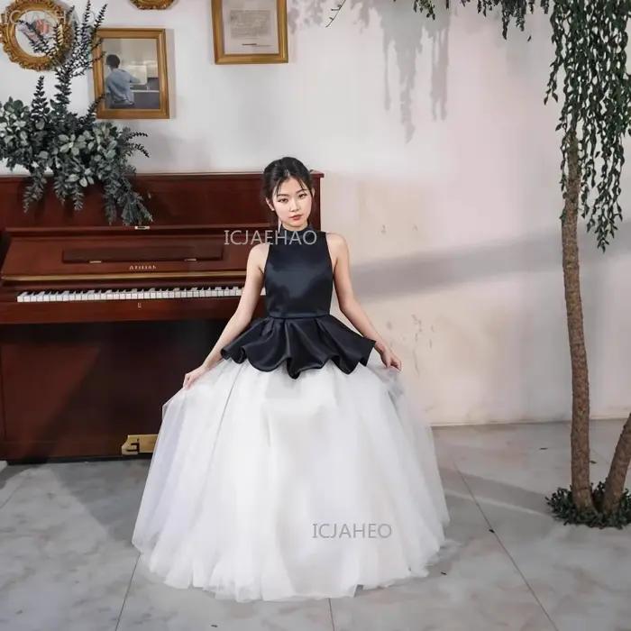 Nouvelle Robe de Soirée Noire pour Filles, Robe de Princesse pour Fête, Spectacle, Anniversaire, Ten