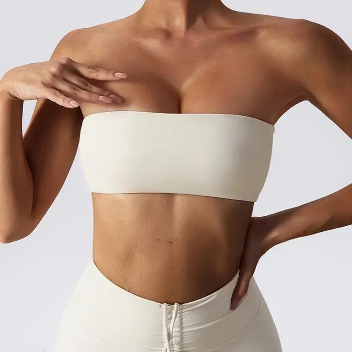 Soutien-gorge de sport sans bretelles pour femme, séchage rapide, idéal pour la gym, le yoga, le fit