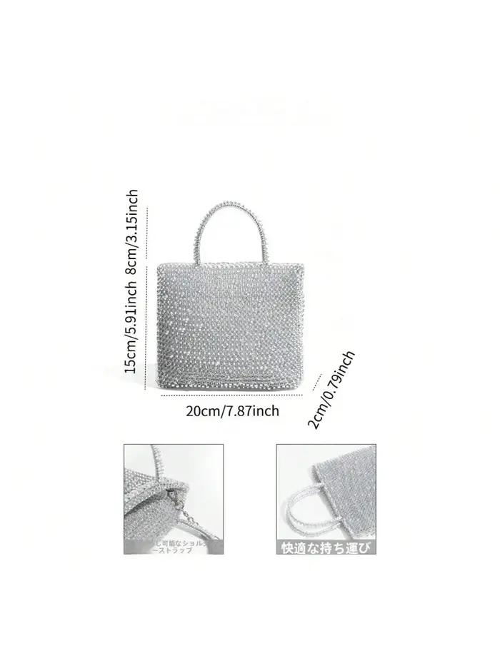 Nouveau sac en tricot à chaîne, design de niche, sac bandoulière/sac à main, petit sac carré populai