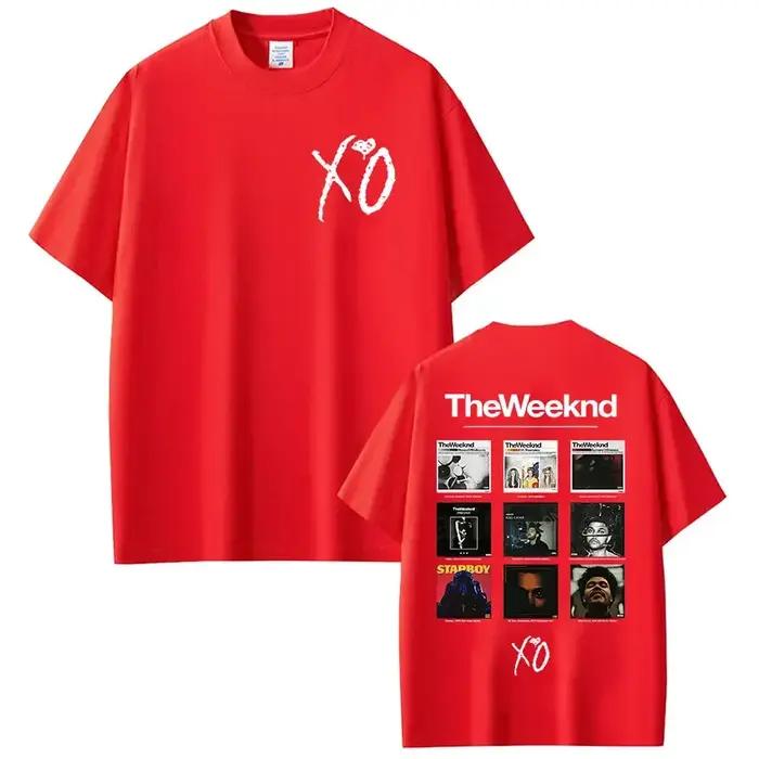 Rappeur The Weeknd Xo Album 2025 t-shirts graphiques femmes hommes Hip Hop T-shirt unisexe mode Hara