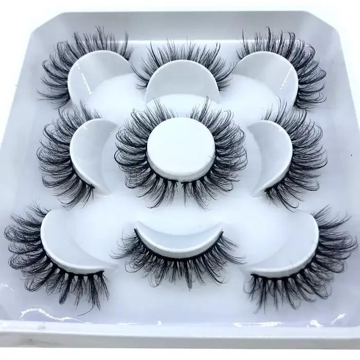 Nouveau 5 paires 8-25mm naturel 3D faux cils faux cils kit de maquillage vison cils extension vison