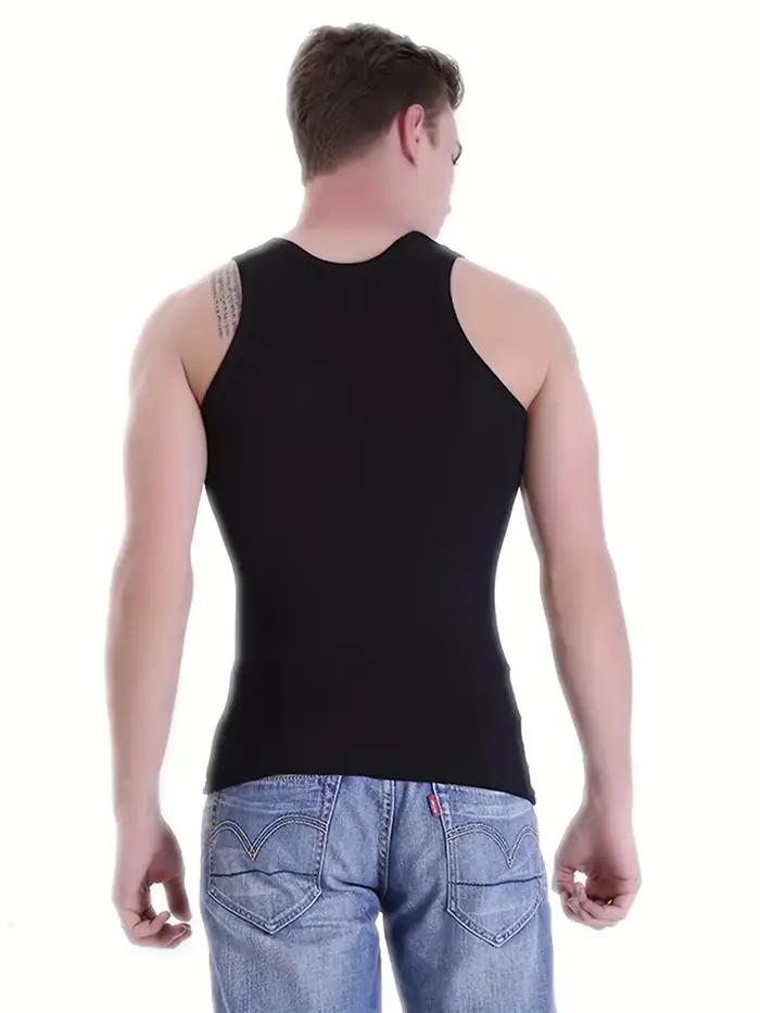 Gilet pour hommes noir 5 pièces respirant à séchage rapide en fibre de polyester gilet de sport adap