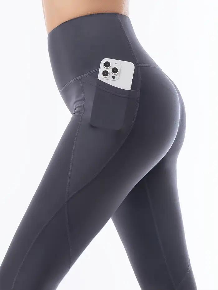 Leggings en polaire pour femmes hiver pantalon yoga taille haute avec poches pour automne printemps yoga confort thermique abdos soutien sportivité