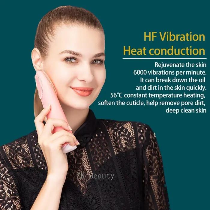 Brosse de nettoyage du visage chaude multifonction, Instrument électrique de lavage du visage, Machi