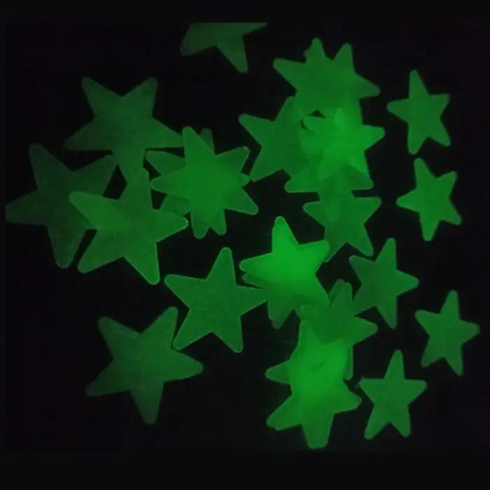 Autocollants étoiles scintillants en PVC, sparadrap d'art mural Fluorescent lumineux dans la nuit so
