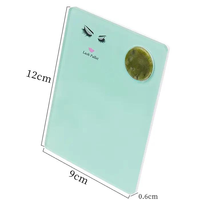 Plateau de plaque d'extension de cils en pierre de Jade acrylique, support de cils de greffage, supp