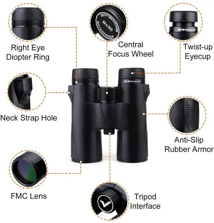 Svbony SV47 – jumelles 10x42 HD, étanches, pour l'observation des oiseaux, pour adultes, lentille FM