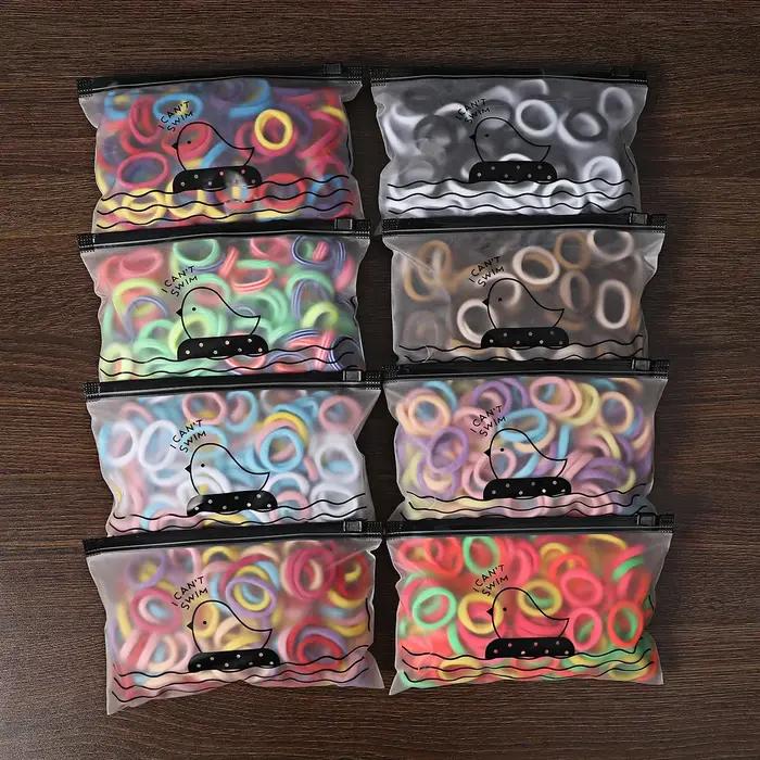 50/100 pièces bandes de cheveux pour enfants coloré Nylon Scrunchie cheveux cravates élastique enfan