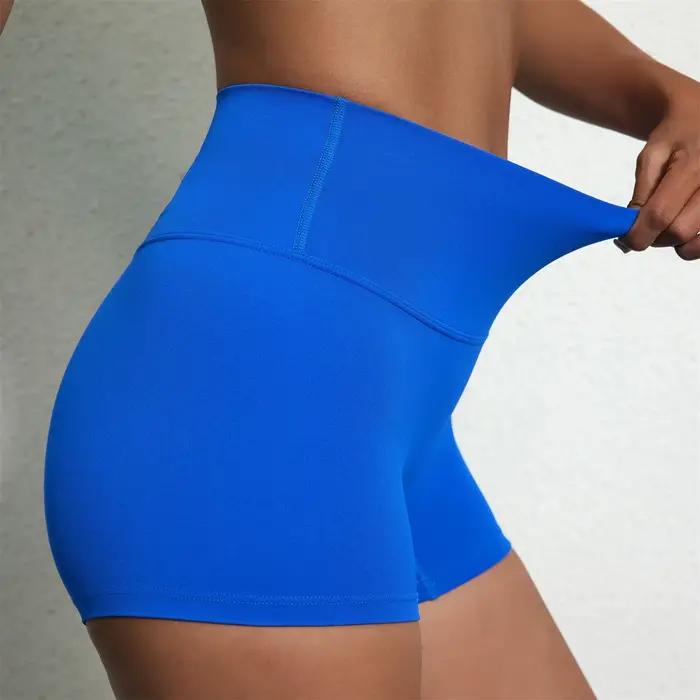 Legging court de Yoga taille haute, couleur unie, Sexy, doux et serré, pour femmes, Fitness, Sport,