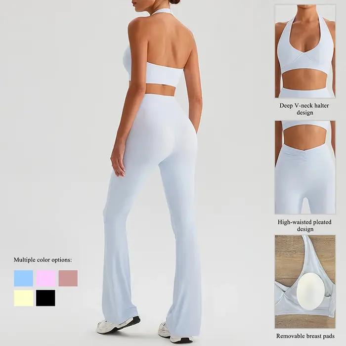 Hearuisavy 2 pièces ensemble de sport pour femmes Protection solaire jupe de Tennis à séchage rapide
