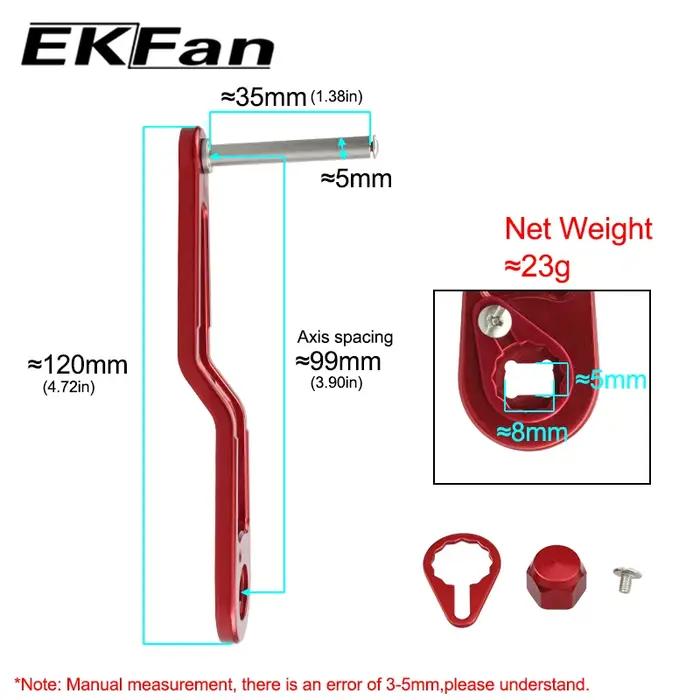 EKFAN-Poignée de moulinet en acier inoxydable avec gravure de technologie CNC, accessoire de pêche,