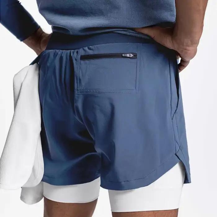 Short fitness 2 en 1 homme séchage rapide - Bas basket course musculation jogging été décontracté