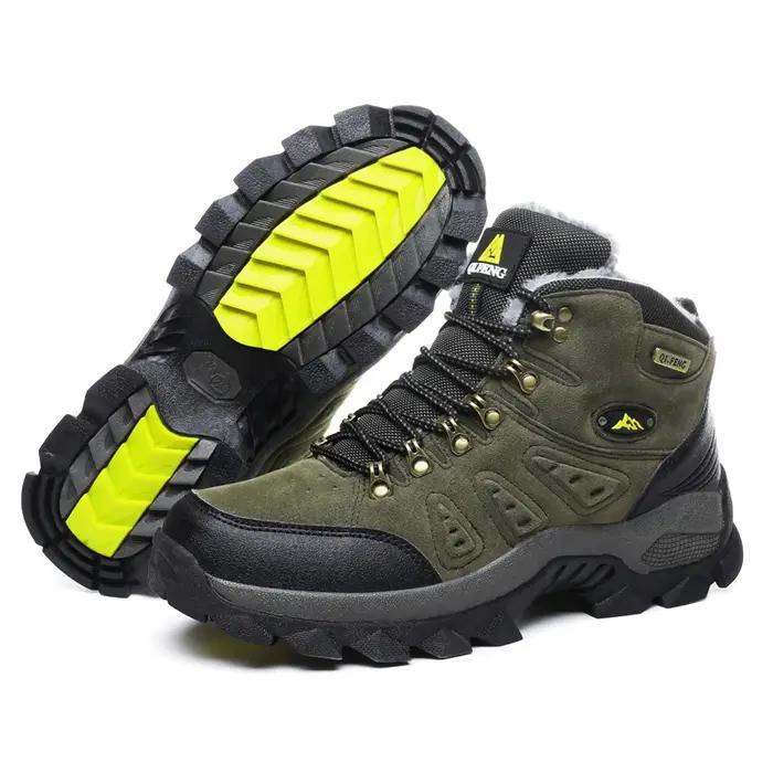 Bottes randonnée grande taille 48 homme - Antidérapant fourrure chaude - Plein air été hiver